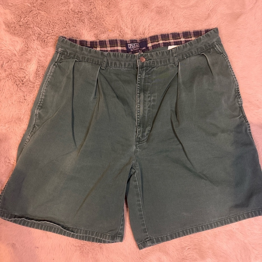 Polo by Ralph Lauren Olive Green Flat Front Shorts